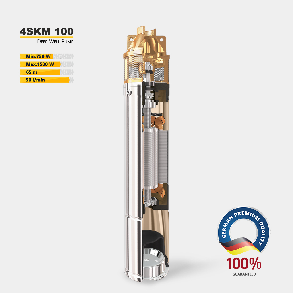 Глубинный насос 4SKM 100 в разрезе