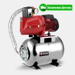 Насосна станція GARDIA WPS 1100L SS: чавунний насос GPL 1100, бак 24 л з нержавіючої сталі